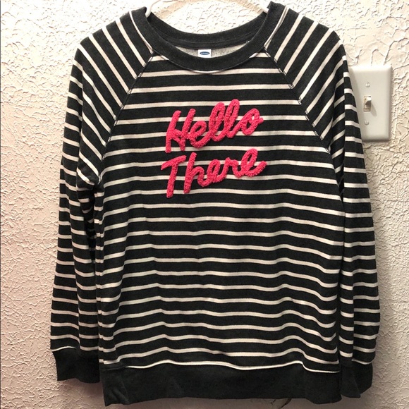 old navy hello sweatshirt